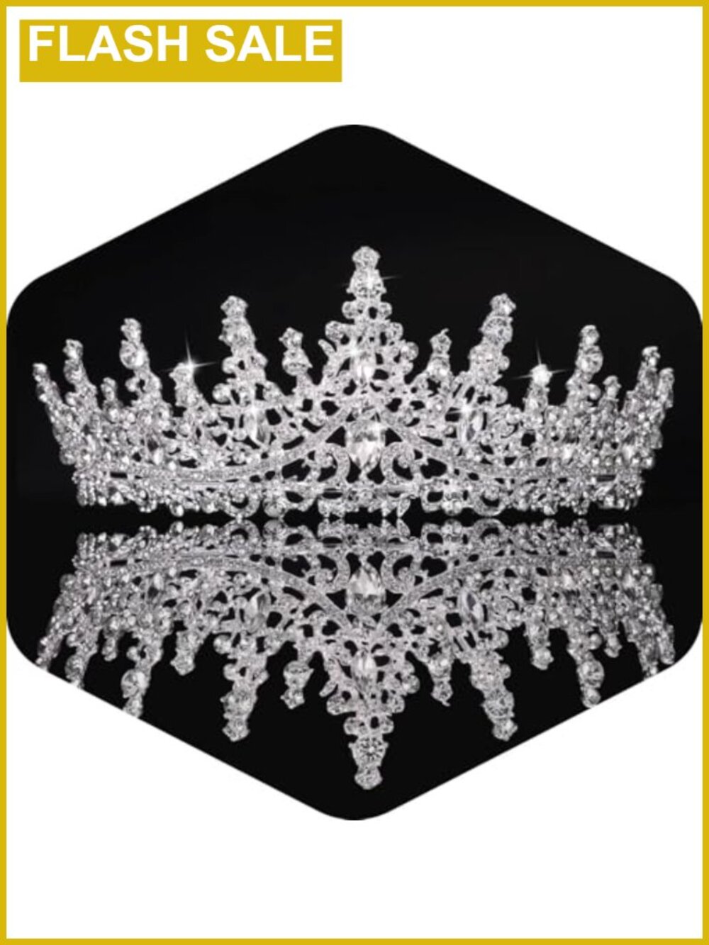 Kamirola Crystal Tiara Crown Headband for Women Wedding Prom Bridal Party